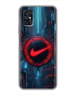 Чехол для ZTE Blade V2020 Smart с картинкой «Техногенный стиль Nike»
