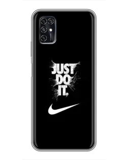 Чехол для ZTE Blade V2020 Smart с картинкой «Текстовый принт Nike»