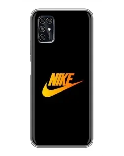 Чехол для ZTE Blade V2020 Smart с картинкой «Золотой логотип Nike»