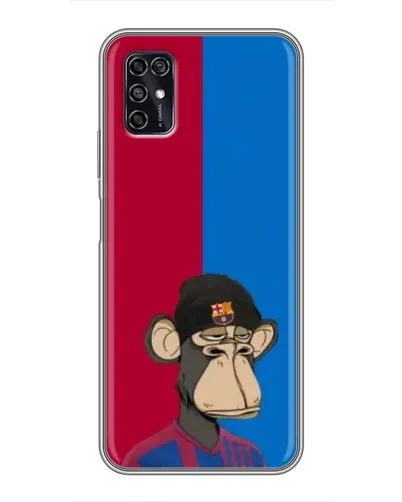 Чехол для ZTE Blade V2020 Smart с картинкой «Bored Ape — фанат Барсы»