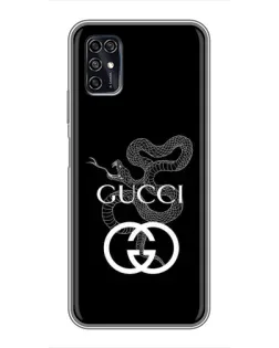 Чехол для ZTE Blade V2020 Smart с картинкой «Gucci — серебряная змея»