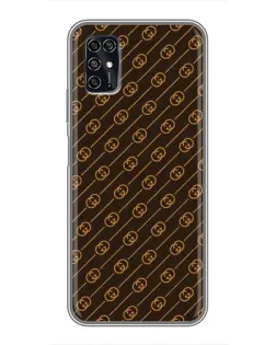 Чехол для ZTE Blade V2020 Smart с картинкой «Gucci — золотые диагонали»