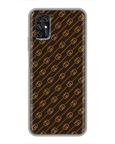 Чехол для ZTE Blade V2020 Smart с картинкой «Gucci — золотые диагонали»