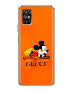 Чехол для ZTE Blade V2020 Smart с картинкой «Микки Маус Gucci — оранж»