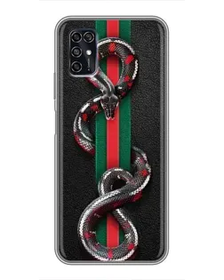 Чехол для ZTE Blade V2020 Smart с картинкой «Gucci — змея на полосе»