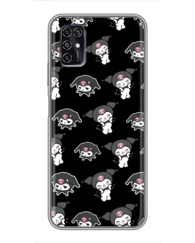Чехол для ZTE Blade V2020 Smart с картинкой «Черный паттерн Kuromi»