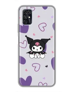 Чехол для ZTE Blade V2020 Smart с картинкой «Kuromi и лавандовые сердца»