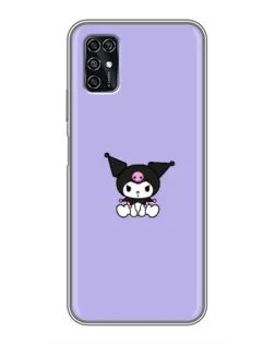 Чехол для ZTE Blade V2020 Smart с картинкой «Kuromi — фиолетовый минимализм»