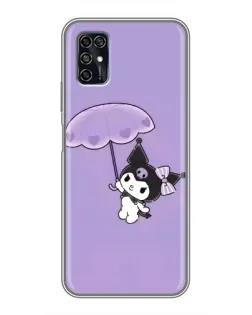Чехол для ZTE Blade V2020 Smart с картинкой «Kuromi с зонтиком»