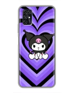 Чехол для ZTE Blade V2020 Smart с картинкой «Kuromi и фиолетовые сердца»