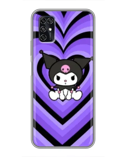 Чехол для ZTE Blade V2020 Smart с картинкой «Kuromi и фиолетовые сердца»