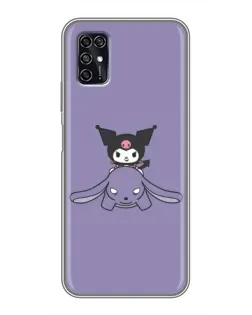 Чехол для ZTE Blade V2020 Smart с картинкой «Kuromi на лиловом фоне»