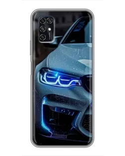Чохол для ZTE Blade V2020 Smart з картинкою «Погляд BMW з синіми фарами»