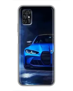 Чохол для ZTE Blade V2020 Smart з картинкою «Блакитна BMW M4»