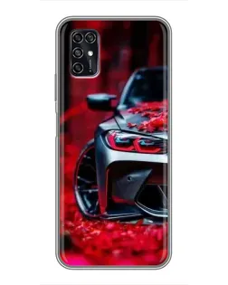 Чохол для ZTE Blade V2020 Smart з картинкою «Спортивна BMW та квіти»