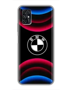 Чохол для ZTE Blade V2020 Smart з картинкою «Логотип BMW та неонові дуги»