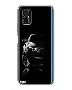 Чохол для ZTE Blade V2020 Smart з картинкою «Силует BMW в темряві»