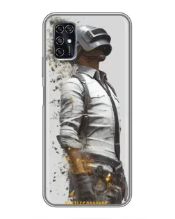 Чехол для ZTE Blade V2020 Smart с картинкой «PUBG — боец в пыли»