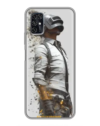 Чехол для ZTE Blade V2020 Smart с картинкой «PUBG — боец в пыли»