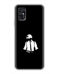 Чехол для ZTE Blade V2020 Smart с картинкой «PUBG — белый шлем»