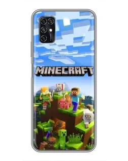 Чехол для ZTE Blade V2020 Smart с картинкой «Minecraft классический мир»