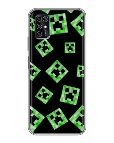 Чехол для ZTE Blade V2020 Smart с картинкой «Паттерн с криперами» Чехол для ZTE Blade V2020 Smart с картинкой «Паттерн с криперами»