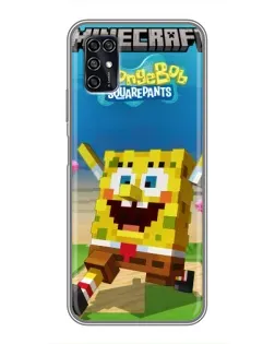 Чохол для ZTE Blade V2020 Smart з картинкою «Губка Боб Minecraft»