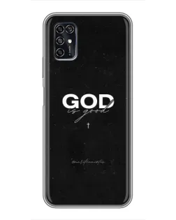 Чехол для ZTE Blade V2020 Smart с картинкой «GOD — Бог над всем»
