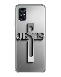 Чохол для ZTE Blade V2020 Smart з картинкою «Металевий хрест Jesus»