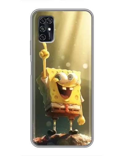 Чехол для ZTE Blade V2020 Smart с картинкой «Сияющий Спанч Боб»
