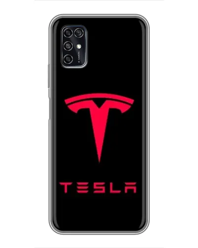 Чохол для ZTE Blade V2020 Smart з картинкою «Tesla Red Logo»