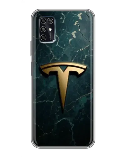 Чохол для ZTE Blade V2020 Smart з картинкою «Мармурова Tesla Gold»