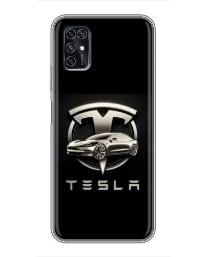 Чохол для ZTE Blade V2020 Smart з картинкою «Tesla — срібне авто»