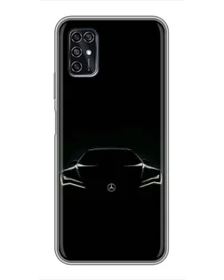 Чохол для ZTE Blade V2020 Smart з картинкою «Mercedes — силует авто»