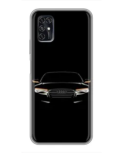 Чехол для ZTE Blade V2020 Smart с картинкой «Audi — ночной контур»