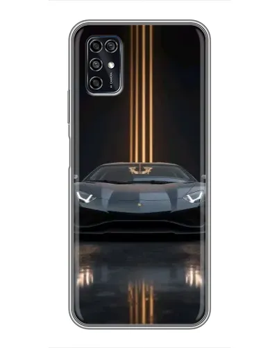 Чохол для ZTE Blade V2020 Smart з картинкою «Lamborghini золоті лінії»