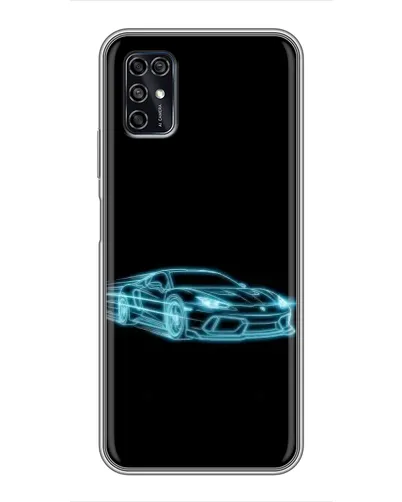 Чохол для ZTE Blade V2020 Smart з картинкою «Неоновий контур Lamborghini»