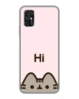 Чехол для ZTE Blade V2020 Smart с картинкой «Пушин говорит Hi»