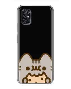 Чехол для ZTE Blade V2020 Smart с картинкой «Пушин на черном»