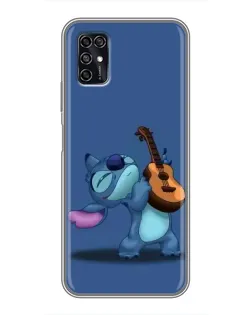 Чехол для ZTE Blade V2020 Smart с картинкой «Стич с укулеле»