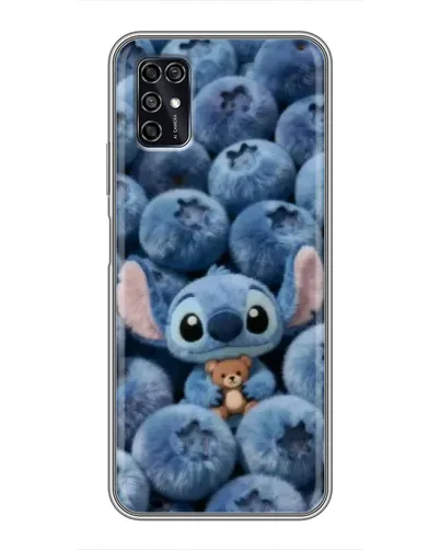 Чехол для ZTE Blade V2020 Smart с картинкой «Стич и голубика»