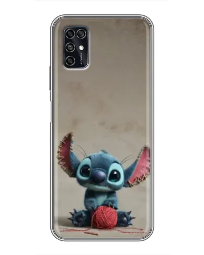 Чехол для ZTE Blade V2020 Smart с картинкой «Стич на коричневом фоне»