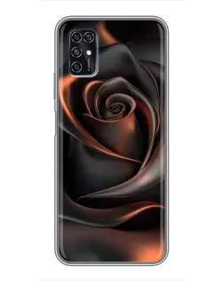 Чехол для ZTE Blade V2020 Smart с картинкой «Шелковая черная роза»