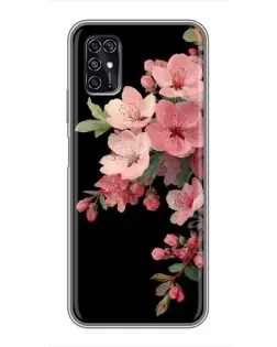 Чехол для ZTE Blade V2020 Smart с картинкой «Розовая ветка сакуры»