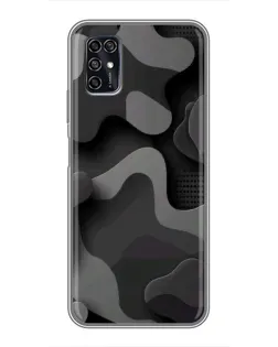 Чехол для ZTE Blade V2020 Smart с картинкой «Темный абстрактный камуфляж»