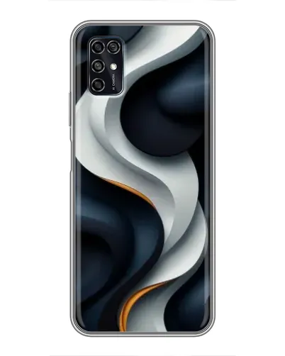 Чехол для ZTE Blade V2020 Smart с картинкой «Объемные черно-белые ленты» Чехол для ZTE Blade V2020 Smart с картинкой «Объемные черно-белые ленты»