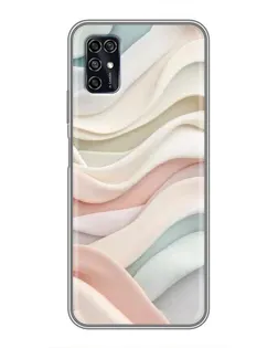 Чехол для ZTE Blade V2020 Smart с картинкой «Пастельные нежные волны»