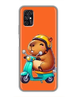 Чохол для ZTE Blade V2020 Smart з картинкою «Капібара на скутері» Чохол для ZTE Blade V2020 Smart з картинкою «Капібара на скутері»