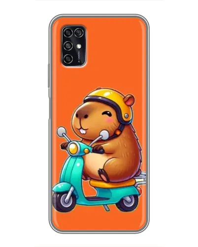 Чехол для ZTE Blade V2020 Smart с картинкой «Капибара на скутере»