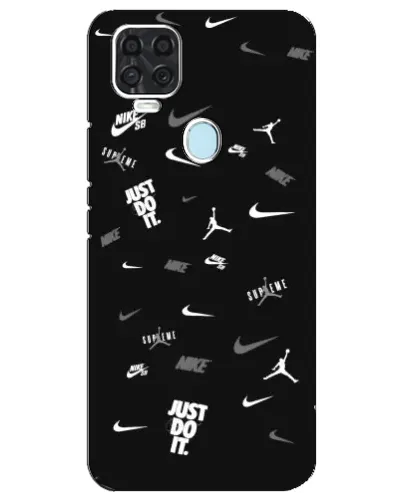Чехол для ZTE Blade V2020 с картинкой «Nike Black Pattern»
